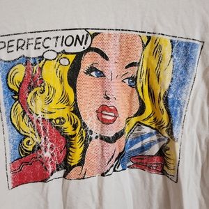 Women's white Prince Peter cotton t shirt, size medium